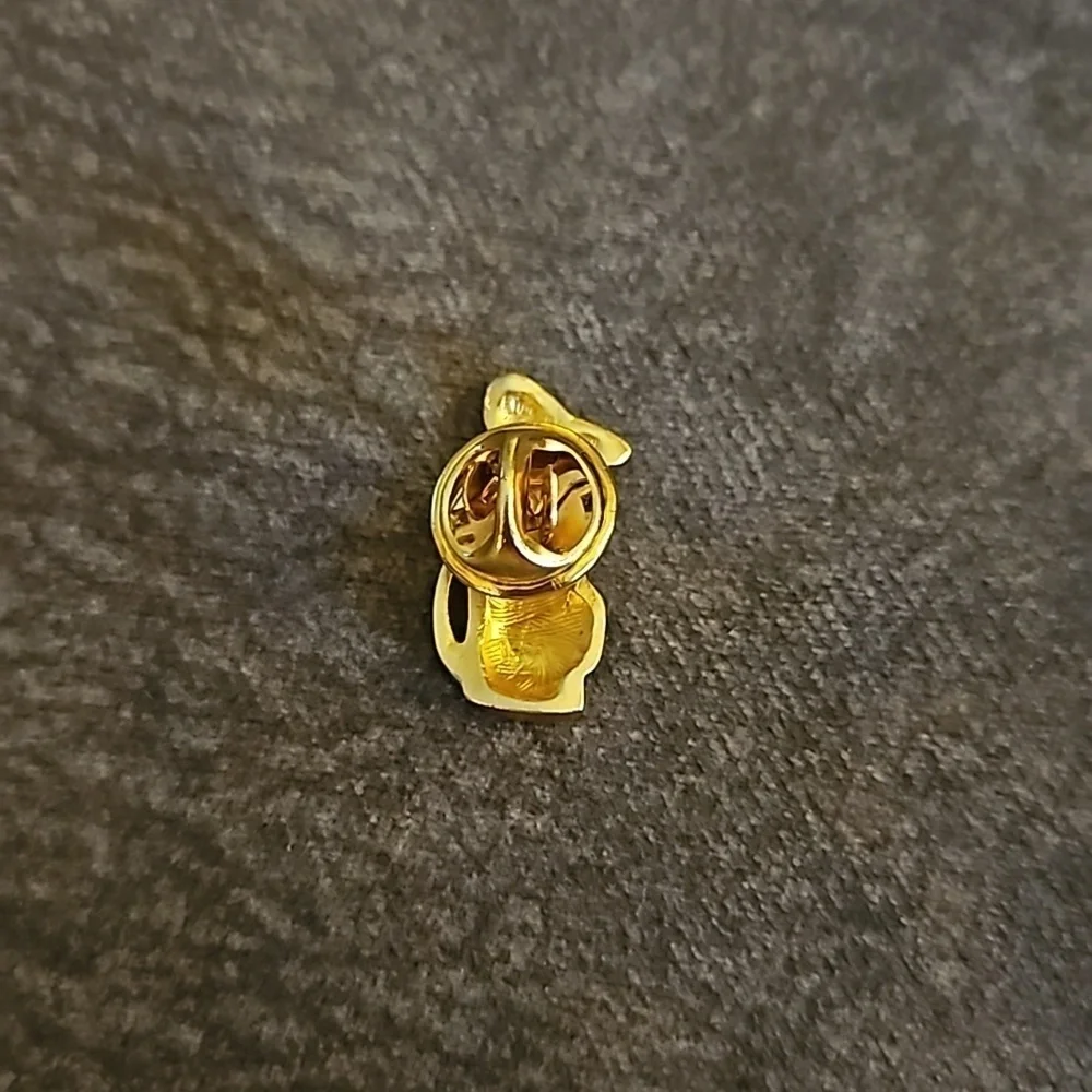 Goldtone Matte Golf Clubs Hat Lapel Tie Pin